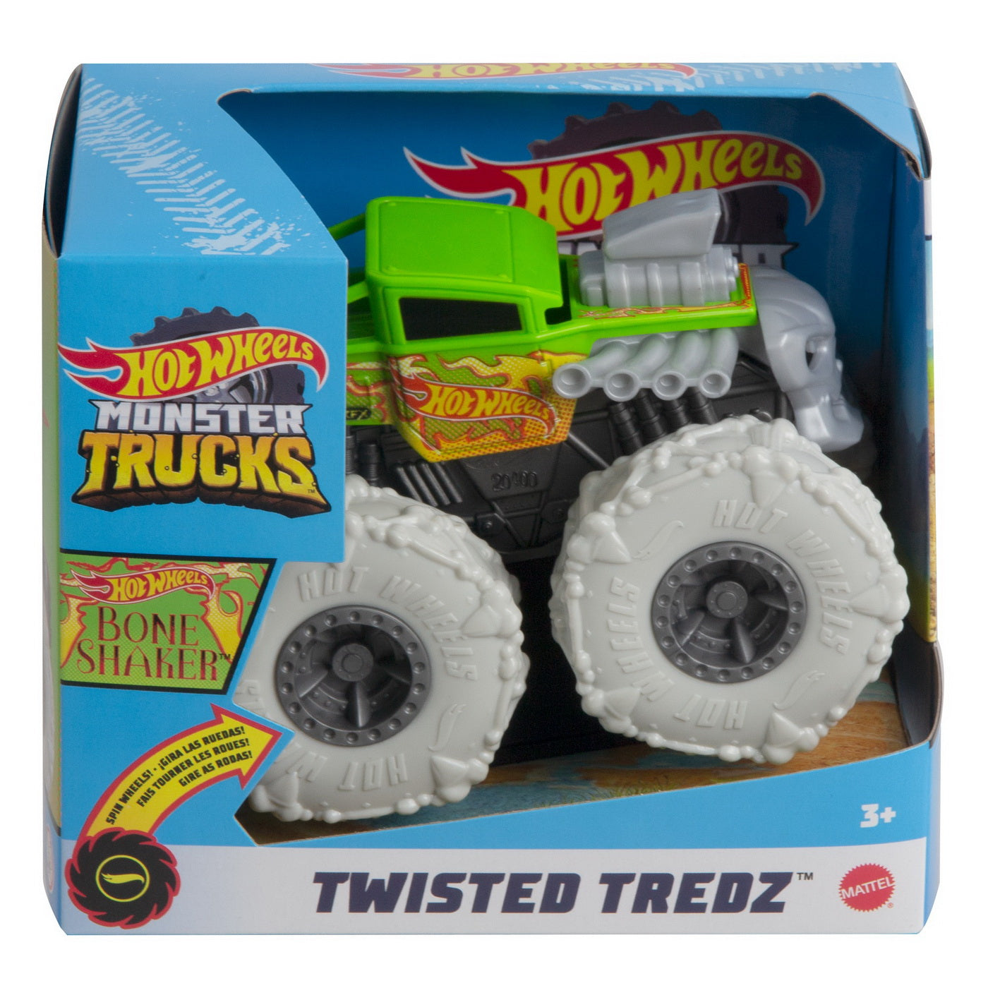 HOT WHEELS MONSTER TRUCK MASINUTA TWISTER TREDZ BONE - Imagine 1