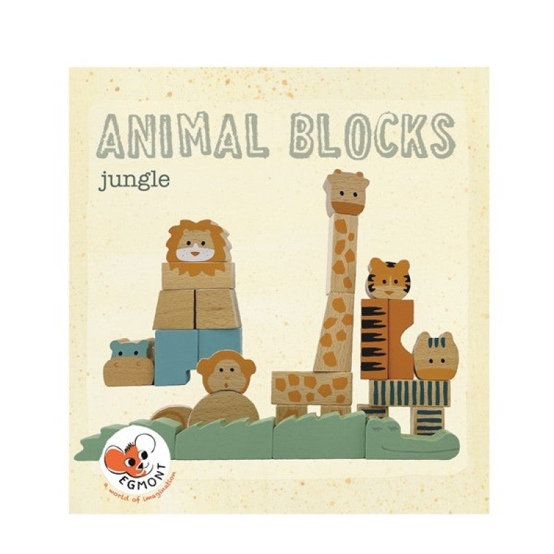 Animalele junglei din cuburi de lemn natur, Egmont Toys - Imagine 1 [ps:169074d8-5363-4138-af46-a69d1137e19e]