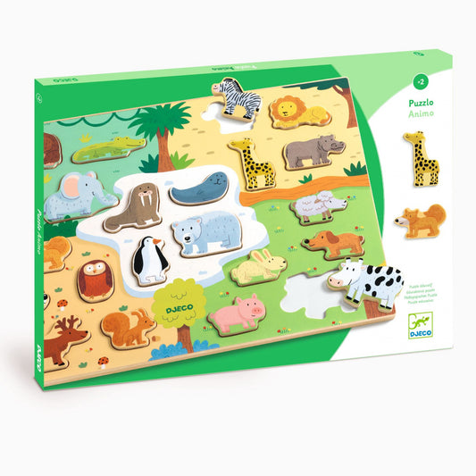 Puzzle din lemn Animo, Djeco - Imagine 1 [ps:15615e72-8c8d-4895-bf26-b4d97822e0a5]