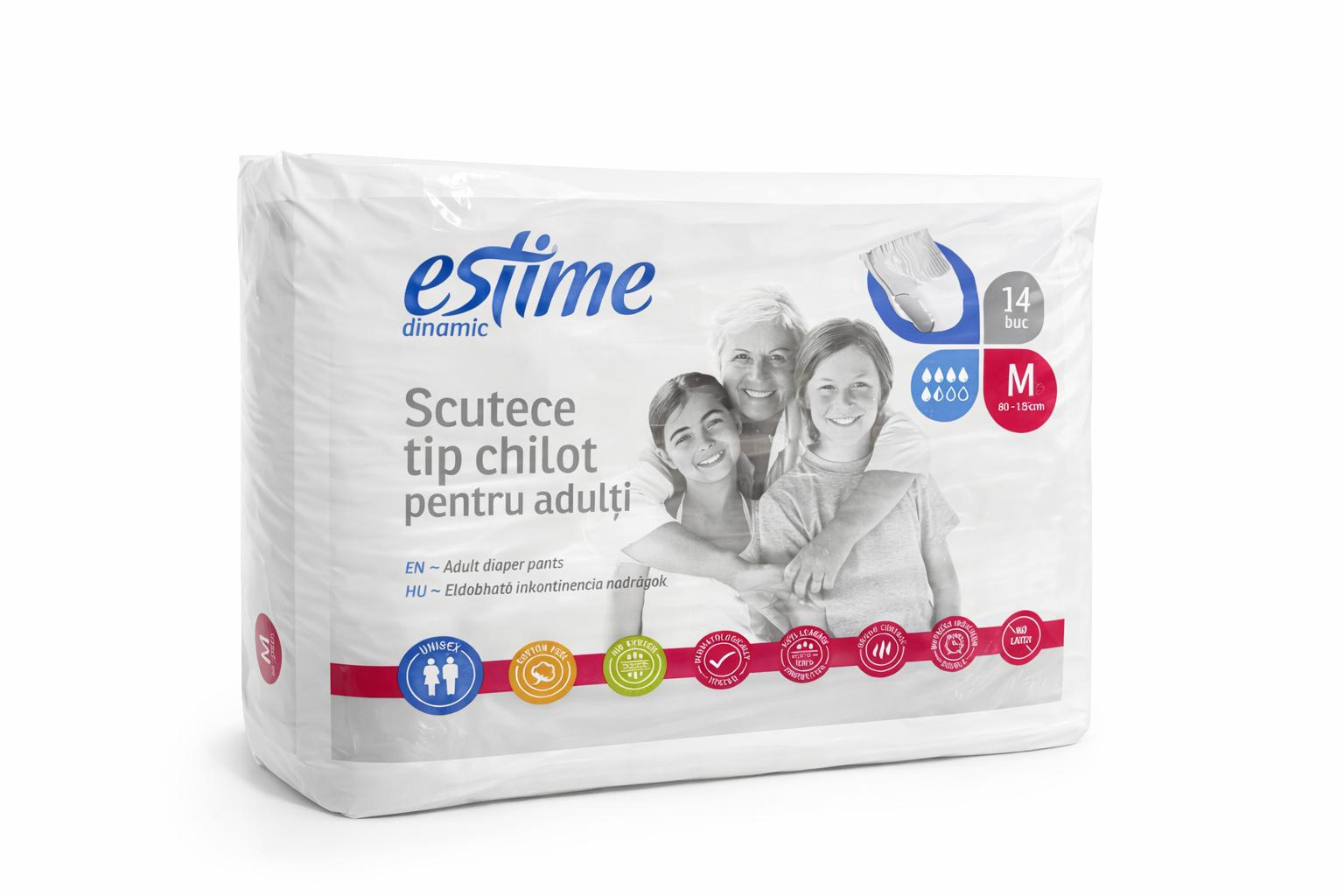 ESTIME Dinamic, scutece pentru adulti, M, 14 buc - Imagine 1 [ps:3108519b-4409-4dfe-b97e-5ba9d8d3de11]
