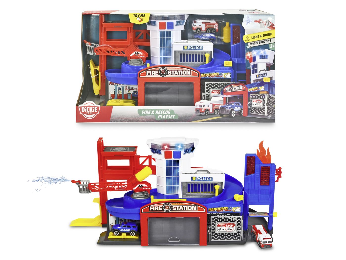 DICKIE SET STATIE DE POMPIERI SI SALVARE CU PULVERIZATOR - Imagine 1 [ps:8cee6f2e-e968-4550-aec7-4701ef93a389]