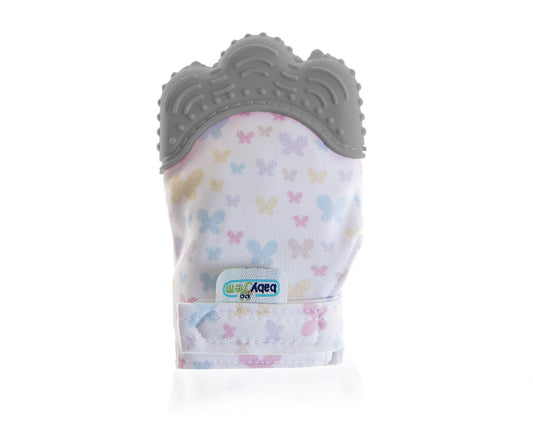 Manusa bebelusi pentru dentitie Butterfly BabyJem - Gri