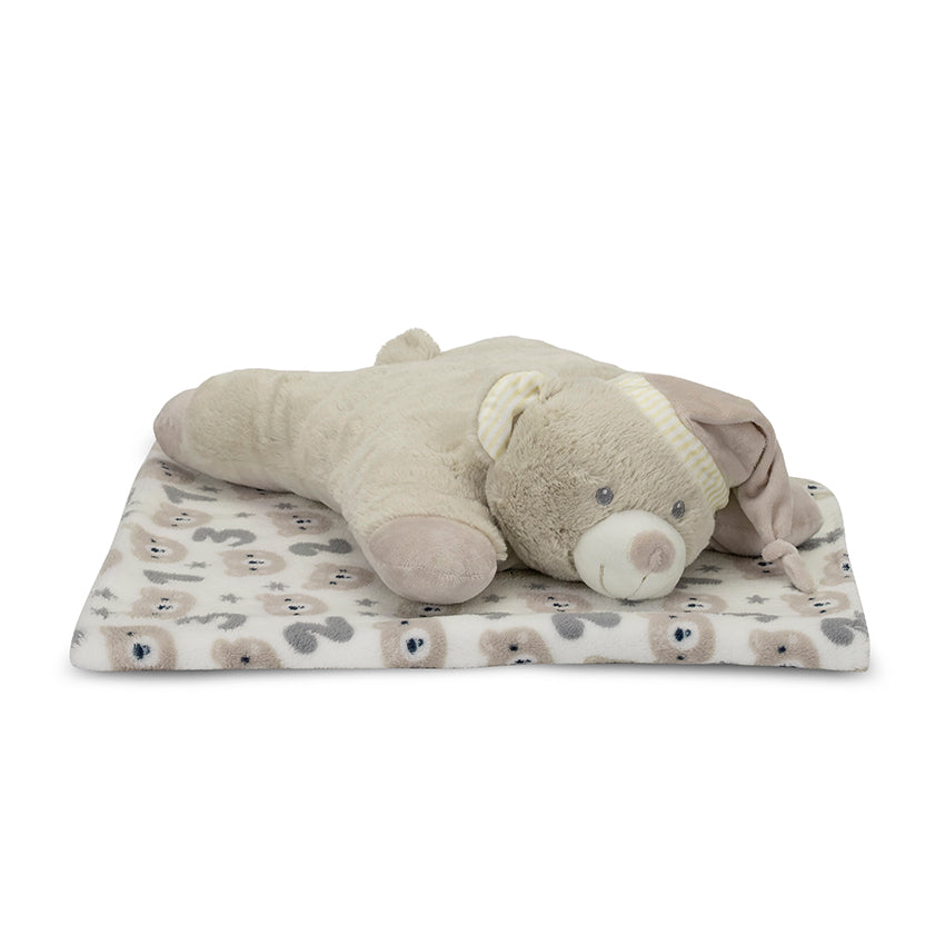 Set Păturică și Pernuță Ursuleț Lorelli Poffy, Beige - Beige (1) [ps:9e06c07c-cd32-4cc0-8733-e67a32006d32]