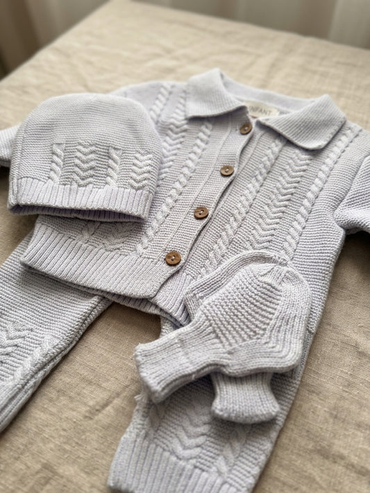 Set Tricotat Bebeluși Roz 9-12 Luni - Brand INFANT - Bleu (1) [ps:14b2bfec-7019-461f-a368-5b6868bd3112]