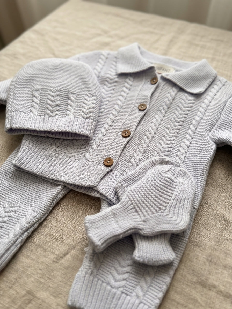 Set Tricotat Bebeluși Roz 9-12 Luni - Brand INFANT - Bleu (1) [ps:14b2bfec-7019-461f-a368-5b6868bd3112]