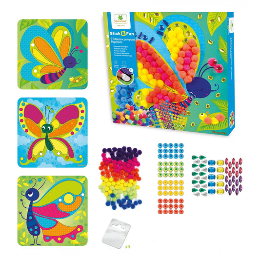 Set Creativ cu Pompoane Fluturi Sycomore - Jucărie Creativă - Default Title (1) [ps:8f64d074-cc2f-4918-b47a-c1ab96eb0d30]