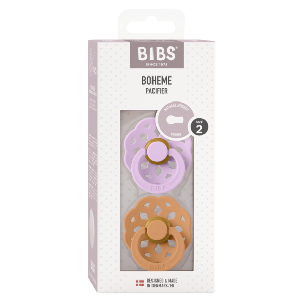 Set 2 Suzete BIBS Boheme Latex, 0 luni, Mauve/Violet Sky - Violet Sky/Pumpkin (1) [ps:62b99f87-854c-4f5b-98d8-182fa2bce345]