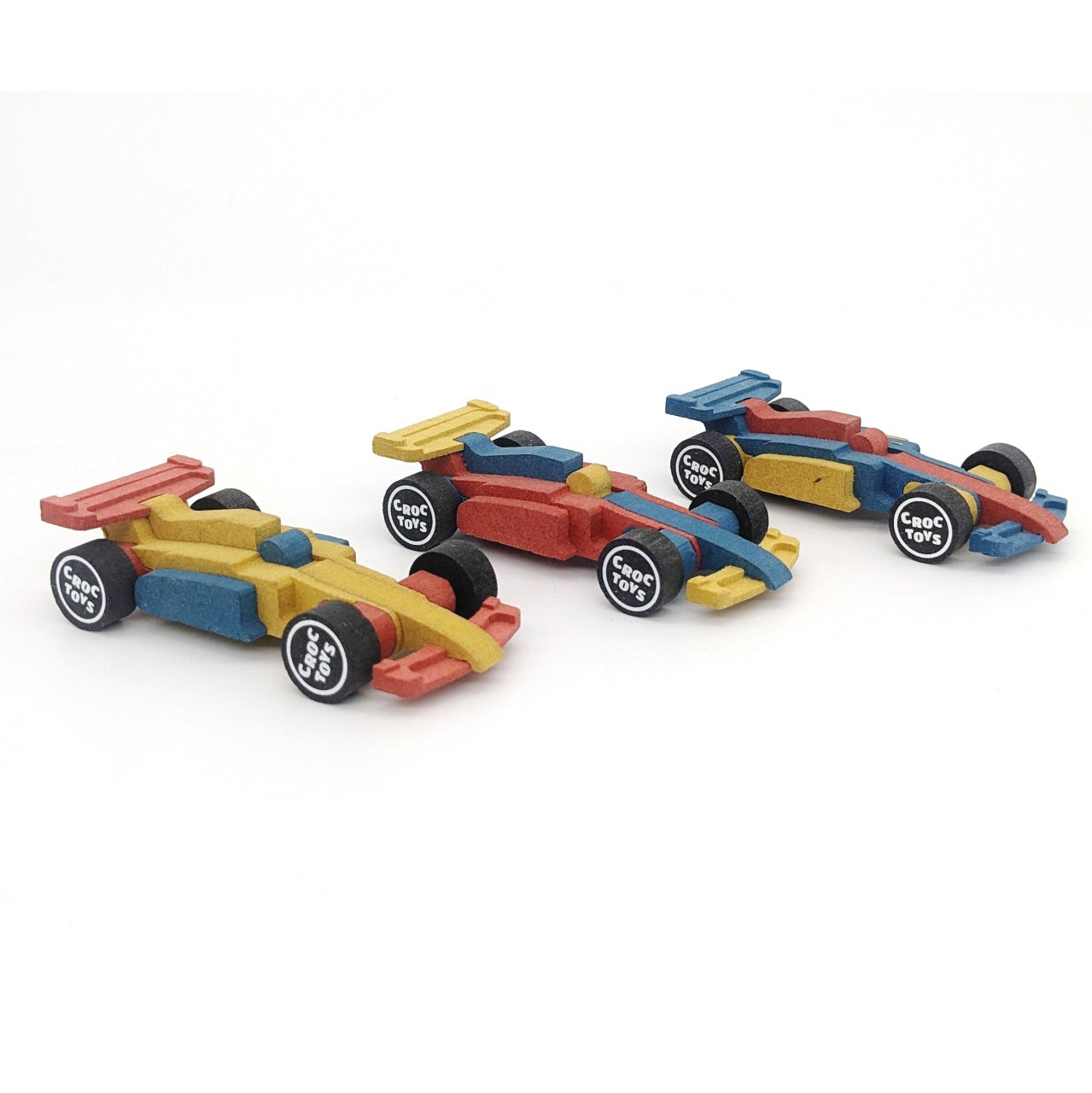 Set de constructie 3 masini de curse, Croc toys - Imagine 1 [ps:afddbe5e-e1ba-4044-87e1-1e76f2e1ae77]