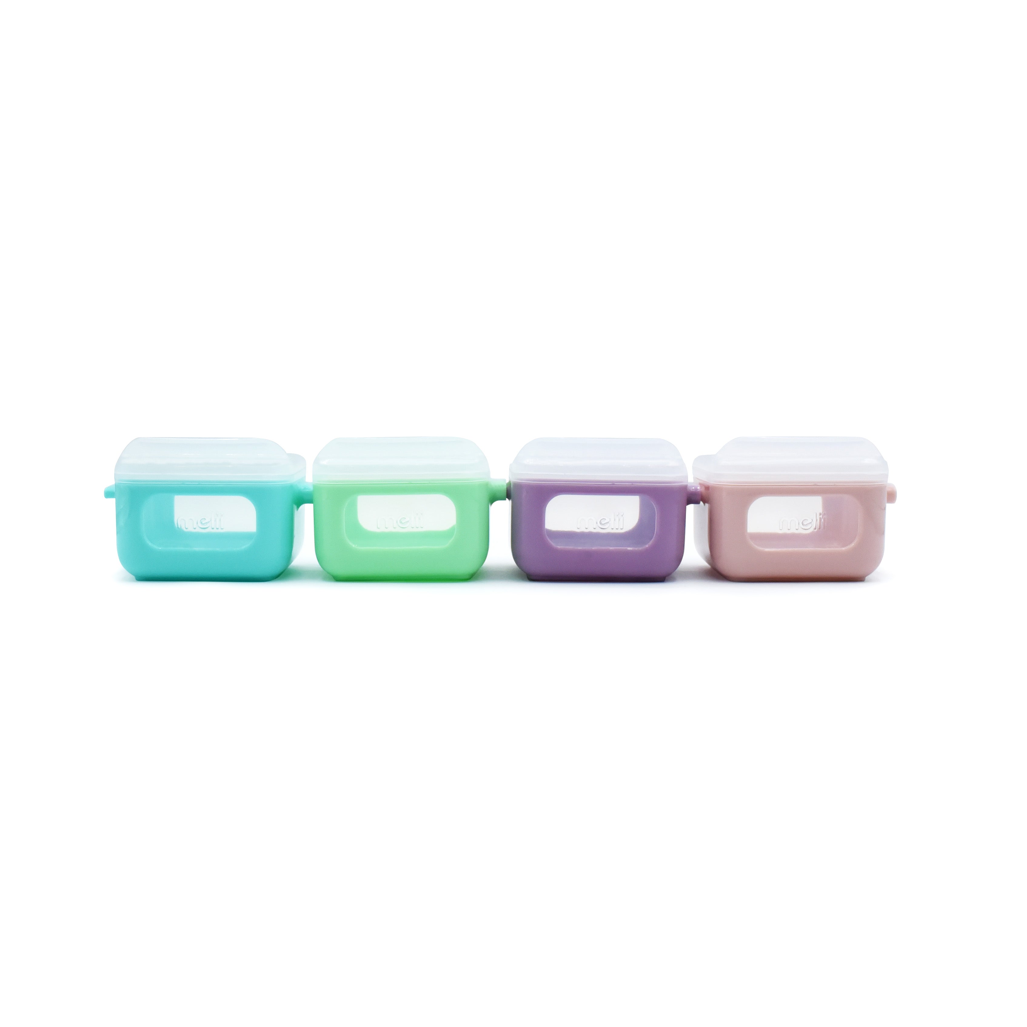 SET 4 RECIPIENTE SILICON SNAP&GO CUBES, MELII, 4*118 ML - Imagine 1
