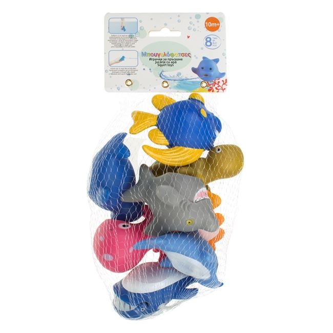 Jucării Baie Animale Marine Jumbo, 8 buc в Plasă - 9cm - Diferite Culori (1) [ps:3976c755-1e15-4234-b0b8-1e175faadc17]