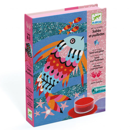 Atelier creativ cu nisip colorat Pesti stralucitori, Djeco - Imagine 1 [ps:1bc0ee75-e5fa-4a8d-9f2d-46d9d4d5a9c1]