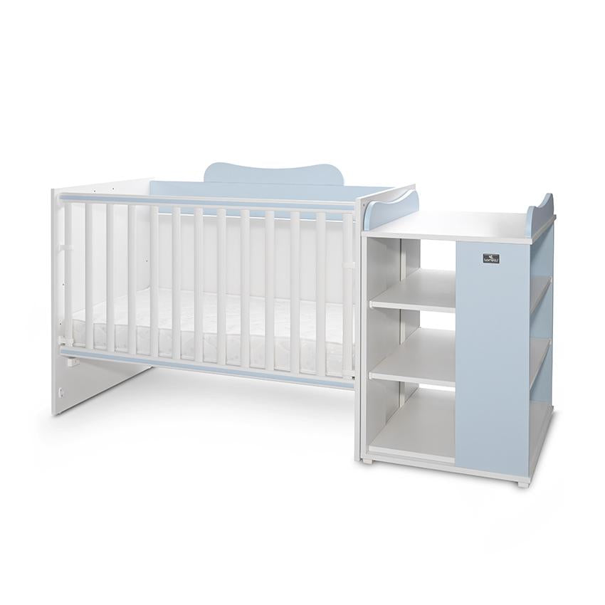 Pătuț Modular Multifuncțional Lorelli Multi, White Orchid - White Baby Blue (1) [ps:5037902f-5378-4e21-a6db-7add159ed9ed]