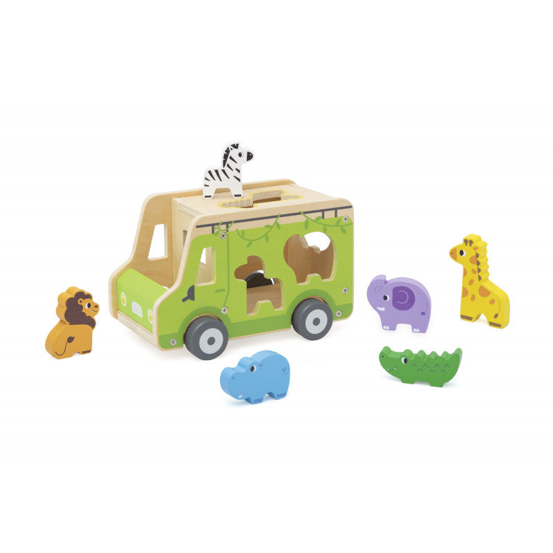 Camion din lemn cu sortare forme Animale Salbatice, Viga - Imagine 1 [ps:eee5da1a-4096-4c83-b977-67bf796bca82]