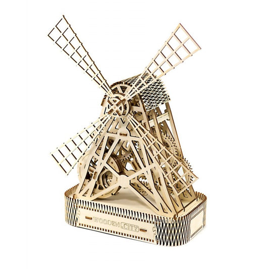 Puzzle 3D Moara - kit model mecanic Wooden City - Imagine 1 [ps:3f2727a9-eefb-4afc-9299-916aa5f617b4]