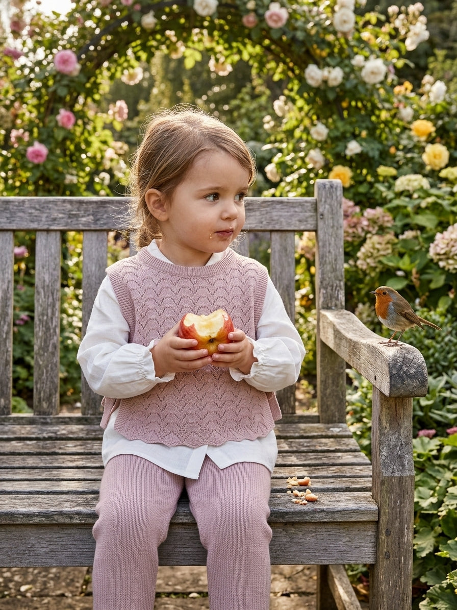 Set Vestă Tricot Roz Prăfuit, Cămașă și Pantaloni 2 ani - - 2 ANI (1) [ps:2193708e-ce4d-4bb3-bb5c-4b5a65874d4d]