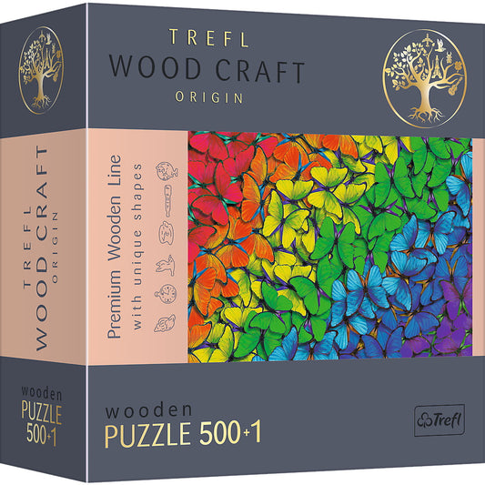 PUZZLE TREFL DIN LEMN 500+1 PIESE FLUTURASII COLORATI - Imagine 1 [ps:6d036000-c2a9-42fb-af69-f3c45721acb5]