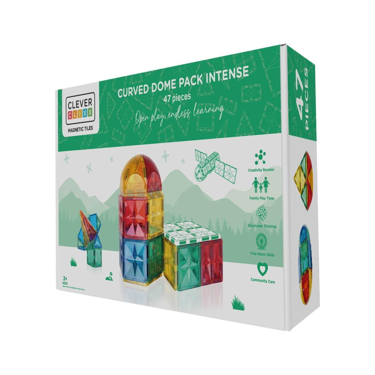 Set magnetic de construit Dome 47 piese, Cleverclixx - Imagine 1 [ps:5570301c-6099-456d-bc03-da06e675f3b6]