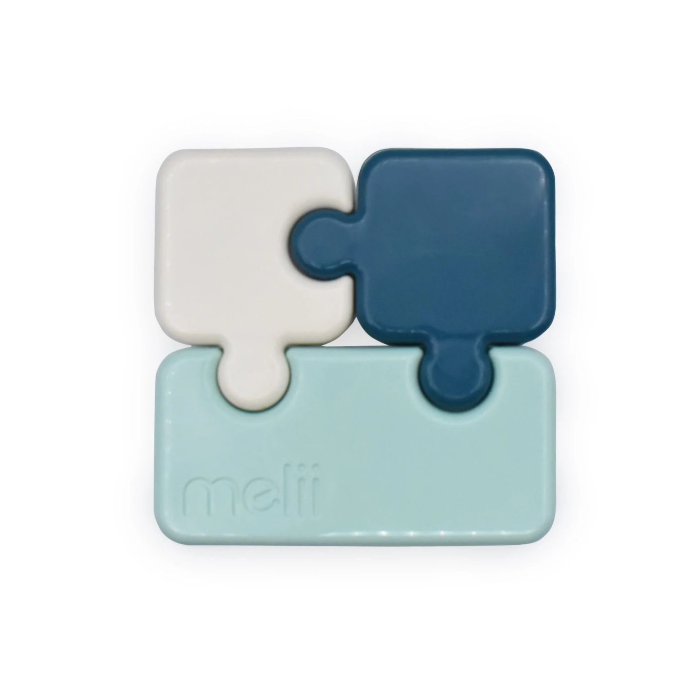 RECIPIENT HRANA BEBE MODEL PUZZLE, MELII LUXE, BLEUMARIN - Imagine 1