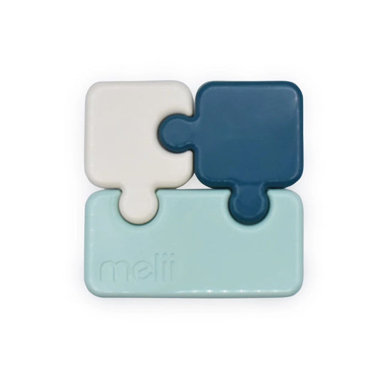 RECIPIENT HRANA BEBE MODEL PUZZLE, MELII LUXE, BLEUMARIN - Imagine 1