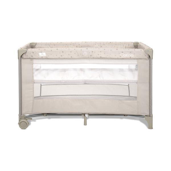 Pătuț Pliabil Lorelli Carina, 2 Nivele, Green Stars - Beige Stars (1) [ps:e797993c-e189-43f9-a51a-a24779770498]