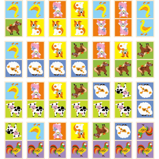 Domino cu imagini Animale de la ferma, Viga - Imagine 1 [ps:a41de878-a33e-4150-8f42-83df274ffc91]