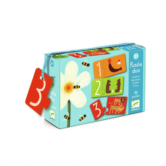 Puzzle duo Numere, Djeco - Imagine 1 [ps:e4bf0118-149d-43cb-a242-aec3a7c43987]
