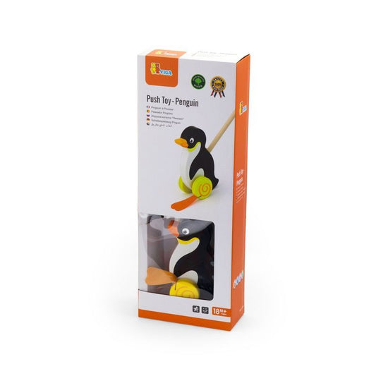 Jucarie de impins - Pinguin, Viga - Imagine 1 [ps:d49e2cbf-ba0a-4e05-b46a-d17f475d97bb]