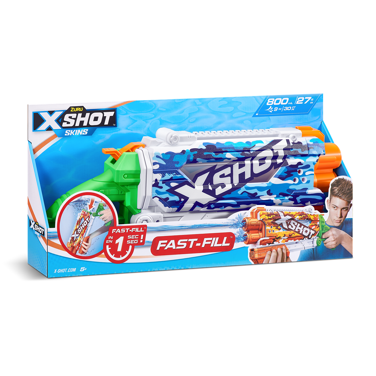 X-SHOT Shotgun, arma de jucarie, Water Camo - Imagine 1 [ps:7b45703f-f2ae-41ee-bee3-354014b1044f]