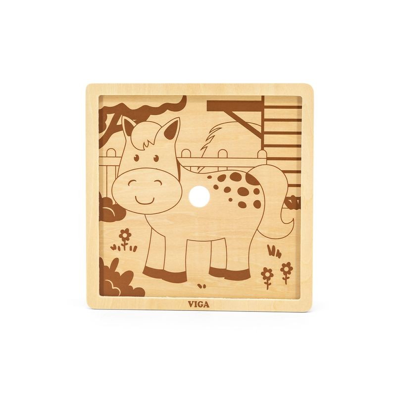 Puzzle din 9 piese mari - cal [ps:2634b6e6-d1fe-4775-9841-23fc30240f2c]