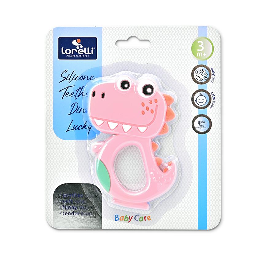 Jucărie Dentiție Dino Lucky Lorelli, Pink, 3 luni+ - Pink (1) [ps:07d489e0-89df-46cb-a46a-1dba865ec168]