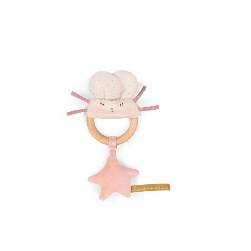 Zornaitoare cu inel de lemn Soricel , Moulin Roty - Imagine 1 [ps:996c35a0-1320-4dfd-bbed-205262bd4ab3]
