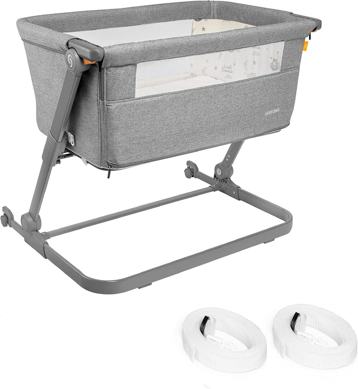 Patut 3 in 1 co-sleeping Skiddou Natt, Normandic Dream, Gri deschis - Imagine 1