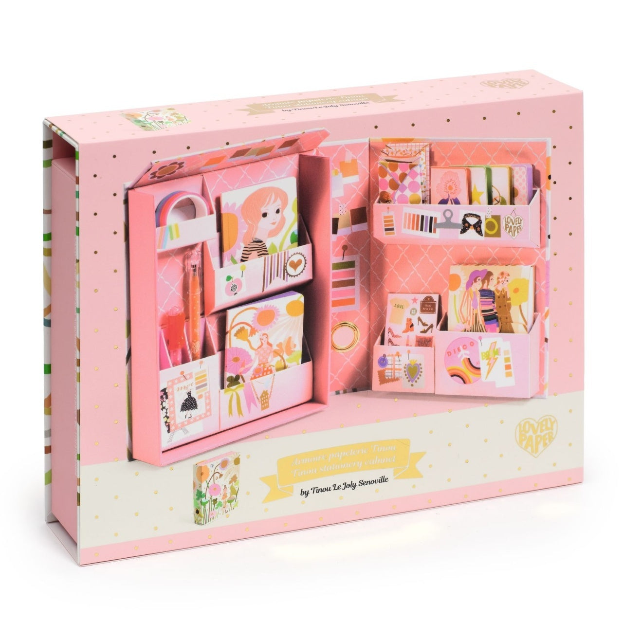 Set de papetarie cu tematica Fashion, Djeco - Imagine 1 [ps:853cadbe-ab5e-465e-b109-651640a96a20]