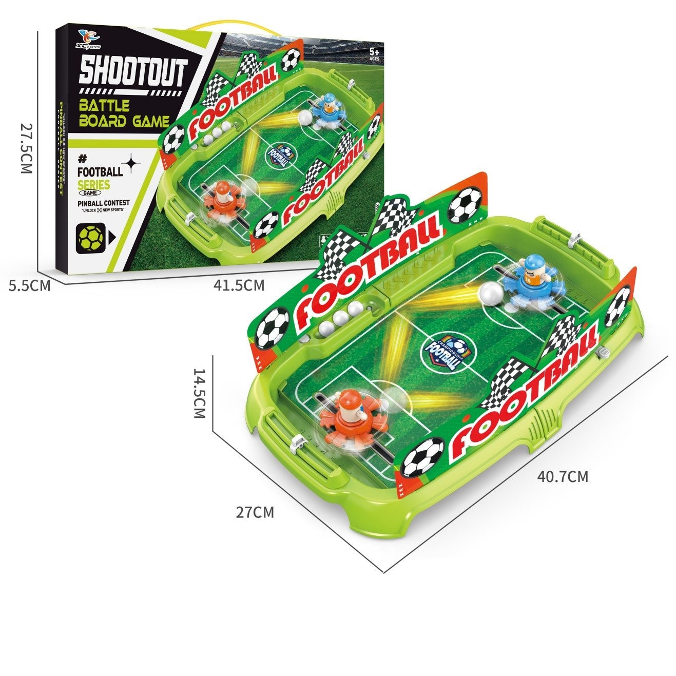 Joc de Masa Fotbal Interactiv Flippy, Verde, 4 Mingi - Fotbal (1) [ps:c11baf78-f67d-4c1f-bc1a-25b2e439b801]