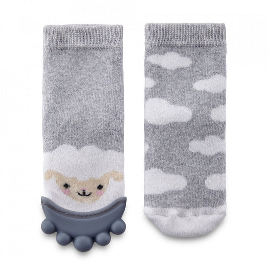Sosete cu accesoriu dentitie BabyJem Teether Socks - Gri [ps:ac8e27ae-23e9-4b4c-ae99-473617293c2c]