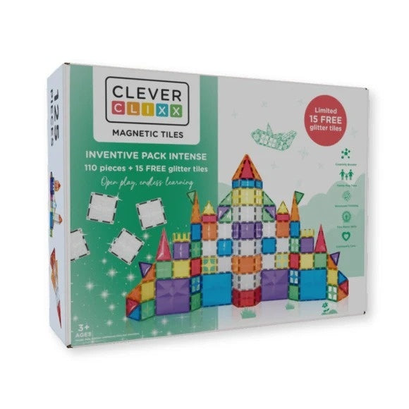 Set magnetic de construit 125 piese, Cleverclixx - Imagine 1 [ps:b6e76f2b-80a1-4999-90f1-b4cc38baadaf]