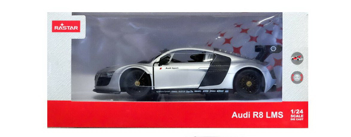MASINUTA METALICA AUDI R8 ARGINTIE SCARA 1 LA 24 Rastar - Imagine 1 [ps:6d033ec6-b77c-4c90-a345-5fa196ea3133]