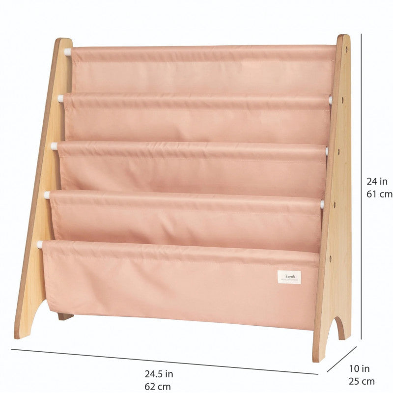 Raft organizator de carti pentru copii, material reciclat Clay, 3 Sprouts [ps:c4bd10db-967b-4044-977d-11140220425c]