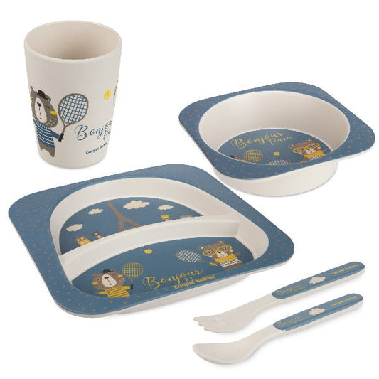 Canpol babies Set veselă 5 elemente BONJOUR PARIS bej - Albastru [ps:c7e79083-154c-445a-a12a-9a57c045ac67]