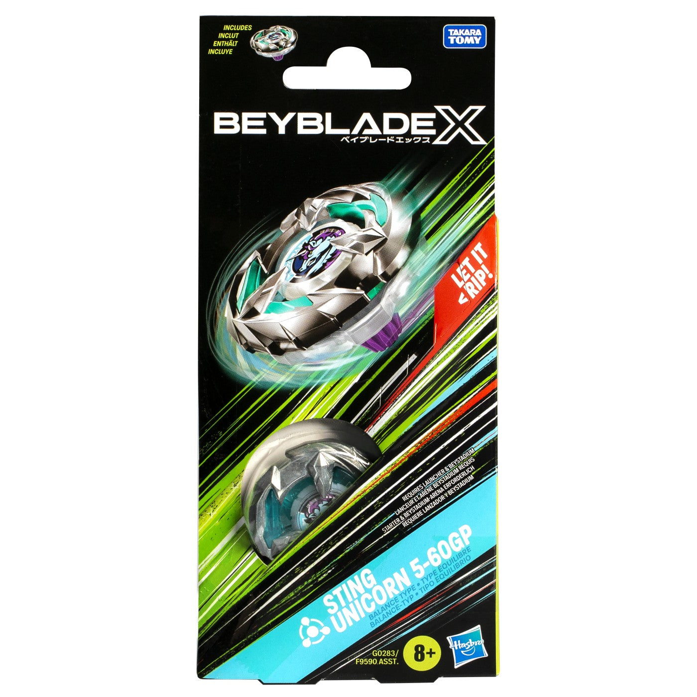 BEYBLADE X LET IT RIP SPIRALA STING UNICORN 5-60GP Hasbro - Imagine 1 [ps:660f7c05-460b-46fc-b454-2a65e6d07552]