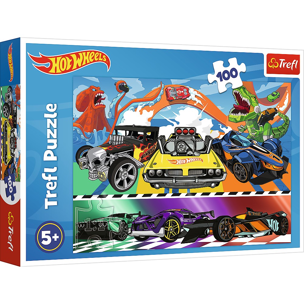 PUZZLE TREFL 100 HOT WHEELS MASINILE DE CURSE - Imagine 1 [ps:23c9c086-f837-4c49-943a-799d2460e062]
