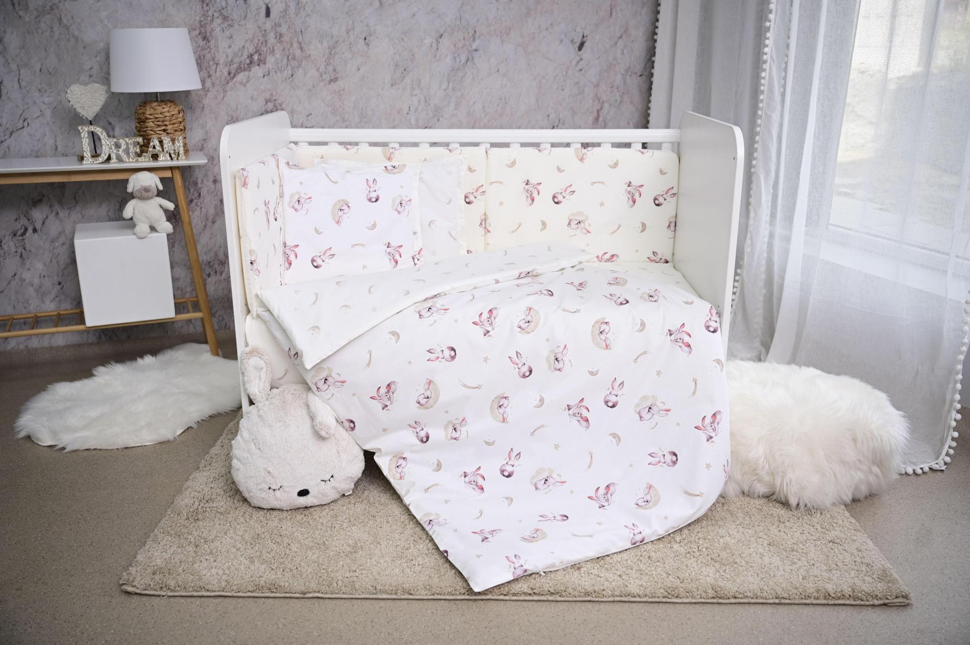 Set Lenjerie Pătuț 60x120 Lorelli Smile Pink Moons & Stars - bej iepuras (1) [ps:17518b43-d478-448e-ab1f-54a8ab01245a]