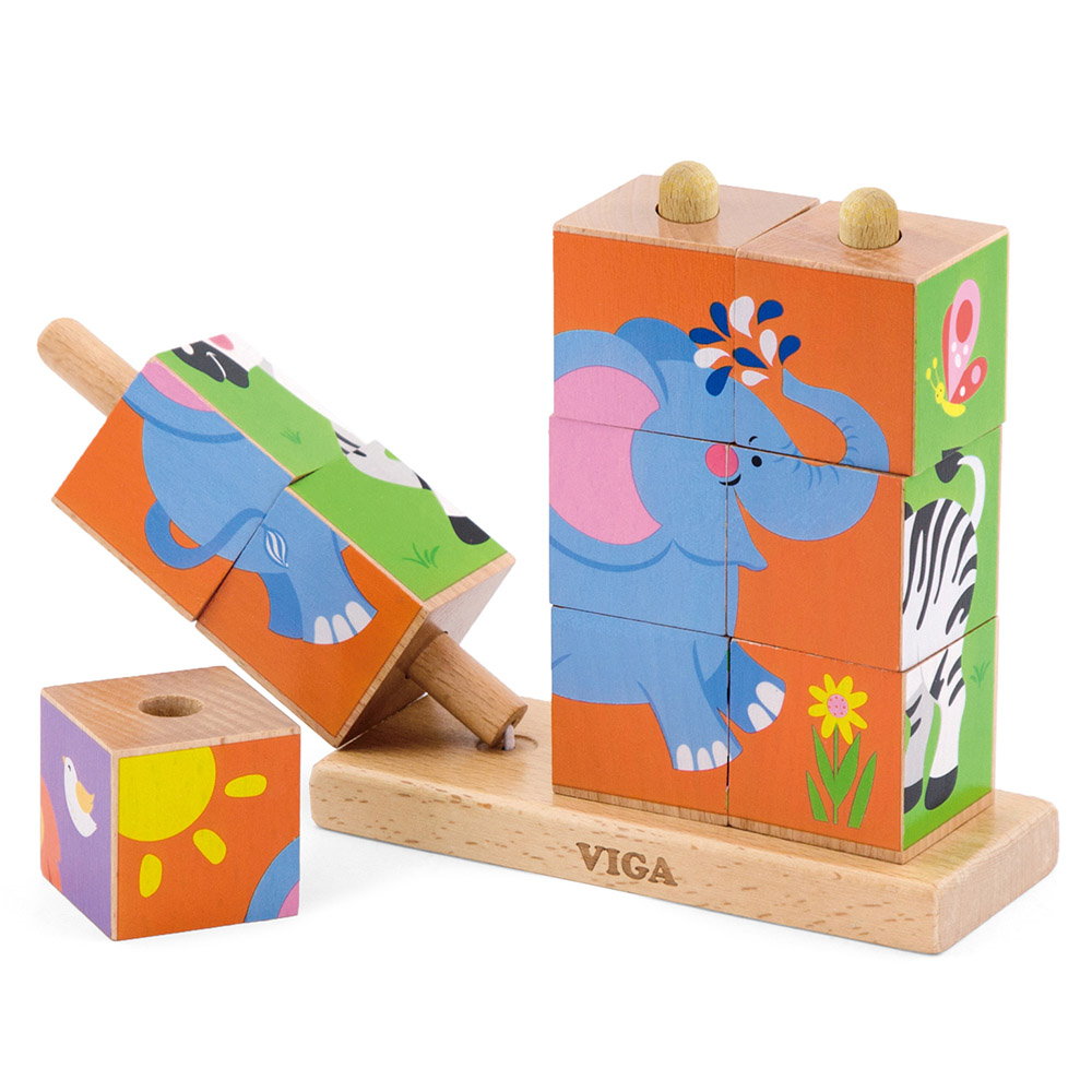 Cuburi Montessori Animale Sălbătice Viga Toys - Default Title (1) [ps:603c66f8-0b75-4121-9cc0-dcec215ec3eb]