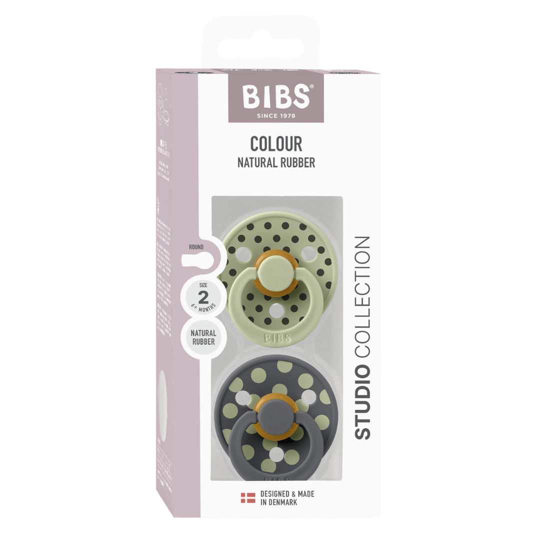 Set 2 Suzete BIBS Colour Studio Polka Dots, 6 luni+, - Sage (1) [ps:f092af5c-5d41-486e-a39c-cc8aea943f76]