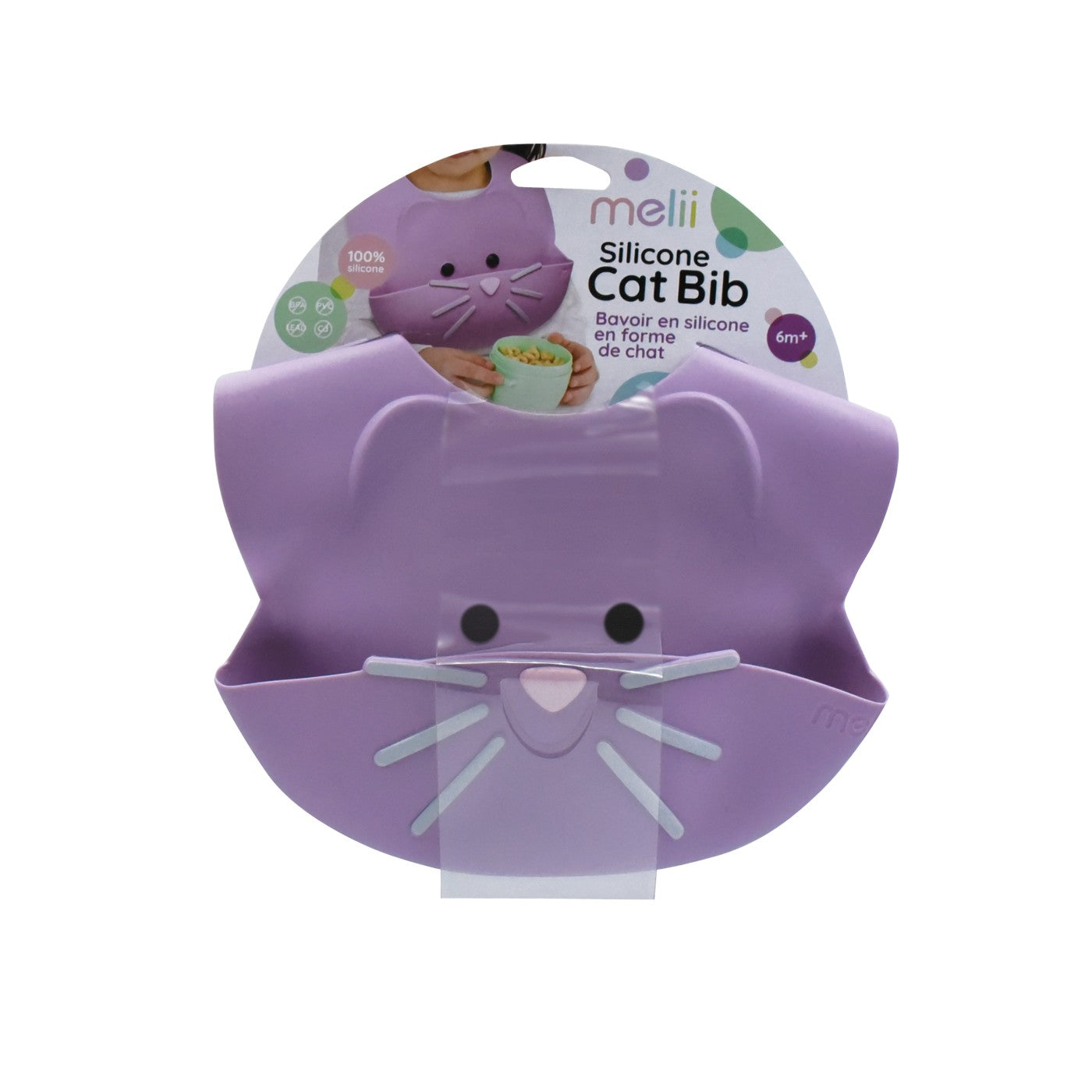 BAVETA SILICON, MELII, MODEL PISICA - Imagine 1