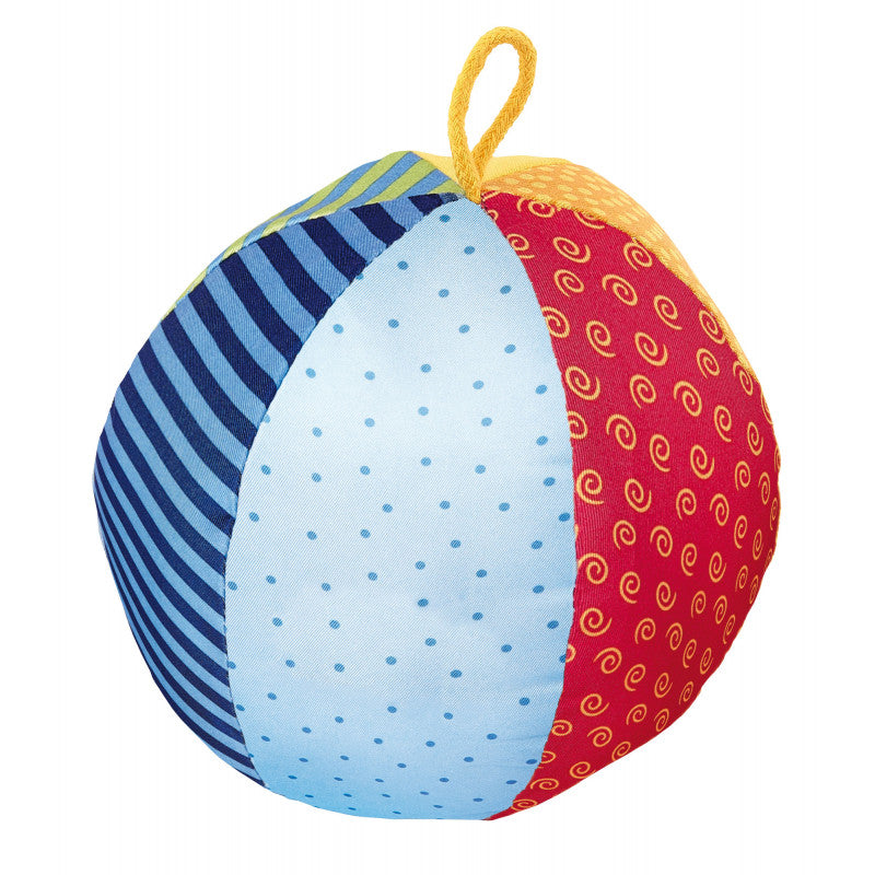 Minge din plus multicolora Patchwork cu zornaitoare, Sigikid - Imagine 1 [ps:afa74b09-16bf-411e-943e-cda5c6737a0e]