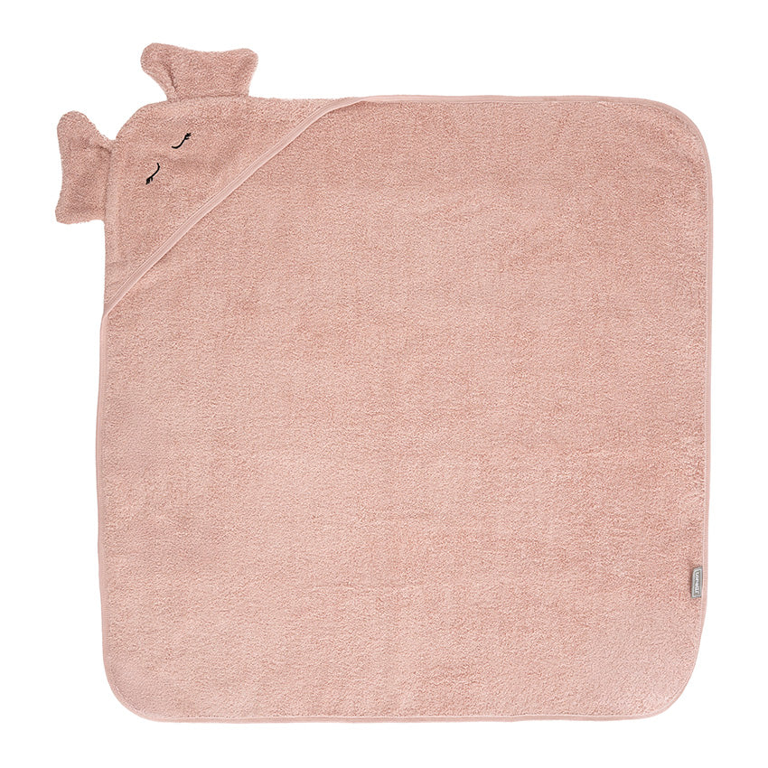 Prosop Baie Bebe cu Glugă Lorelli, Bumbac, Alb, 90x90 cm - Smoke Rose (1) [ps:5da253f6-9218-438d-9b80-9d7e66e9e350]