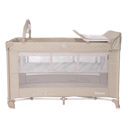 Pătuț Pliabil Lorelli Noemi Plus, 2 Nivele, Mellow Rose Star - bej stelute (1) [ps:beede83c-f431-4a27-80e9-2530f20bec86]
