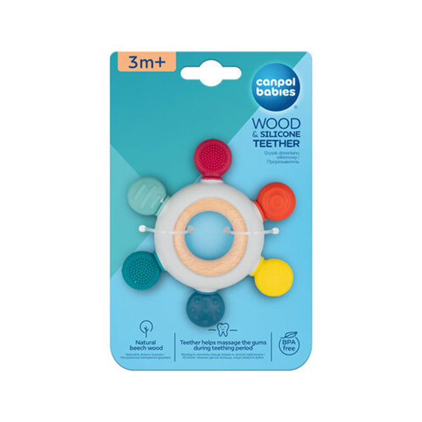 Canpol Babies Inel gingival din silicon si lemn cramă 80/305 - Imagine 1 [ps:0cea89b0-42fe-4ff0-a1be-c0c73681bc76]