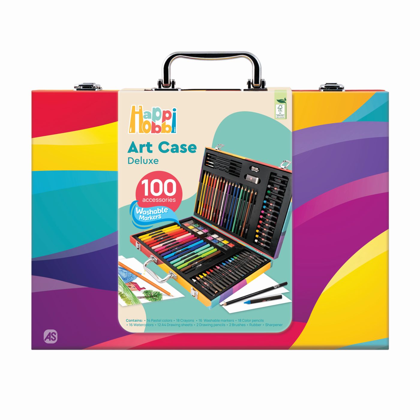 HAPPI HOBBI ART CASE SET DE DESEN DELUXE CU 100 DE - Imagine 1 [ps:e5230fc4-a1f3-42d0-abae-03ee41a54123]